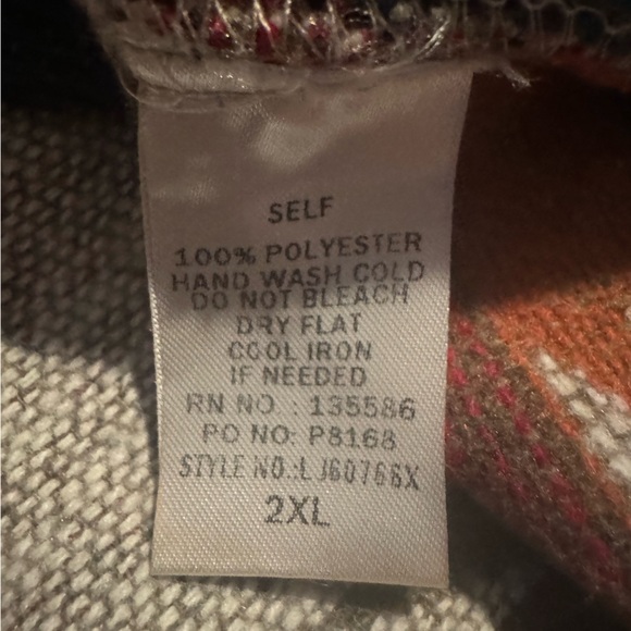 Main Strip Heavy Weight Aztec Print Quarter Zip Hoodie Plus Size 2XL Like New - Picture 4 of 4